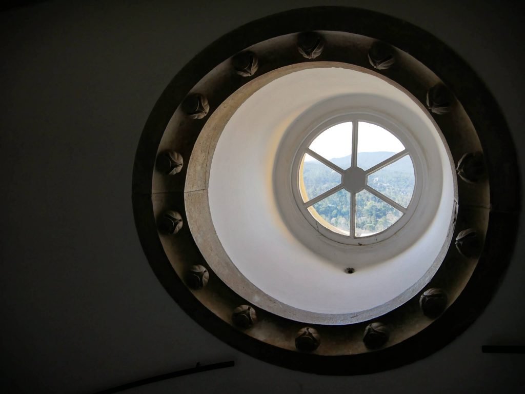 a round window in Sintra, Portugal