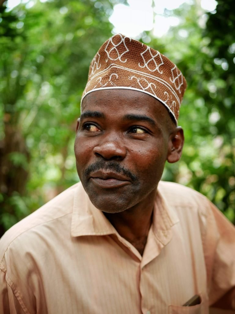 A man on a spice farm on Zanzibar