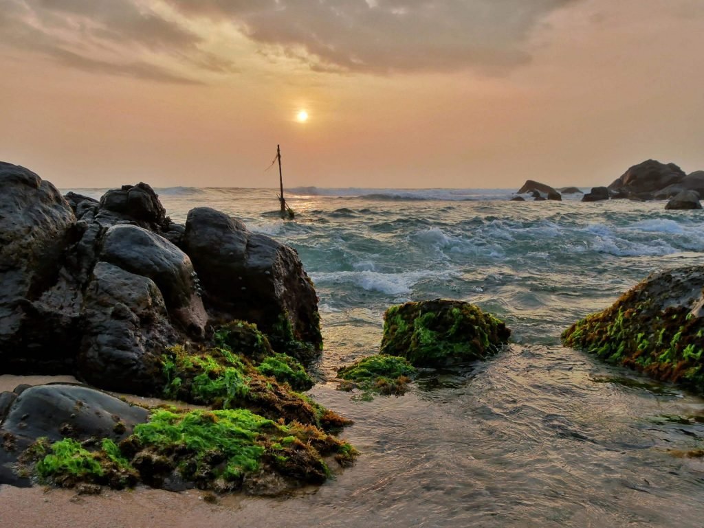 sunset at Dalawella Beach, Unawatuna, Sri Lanka