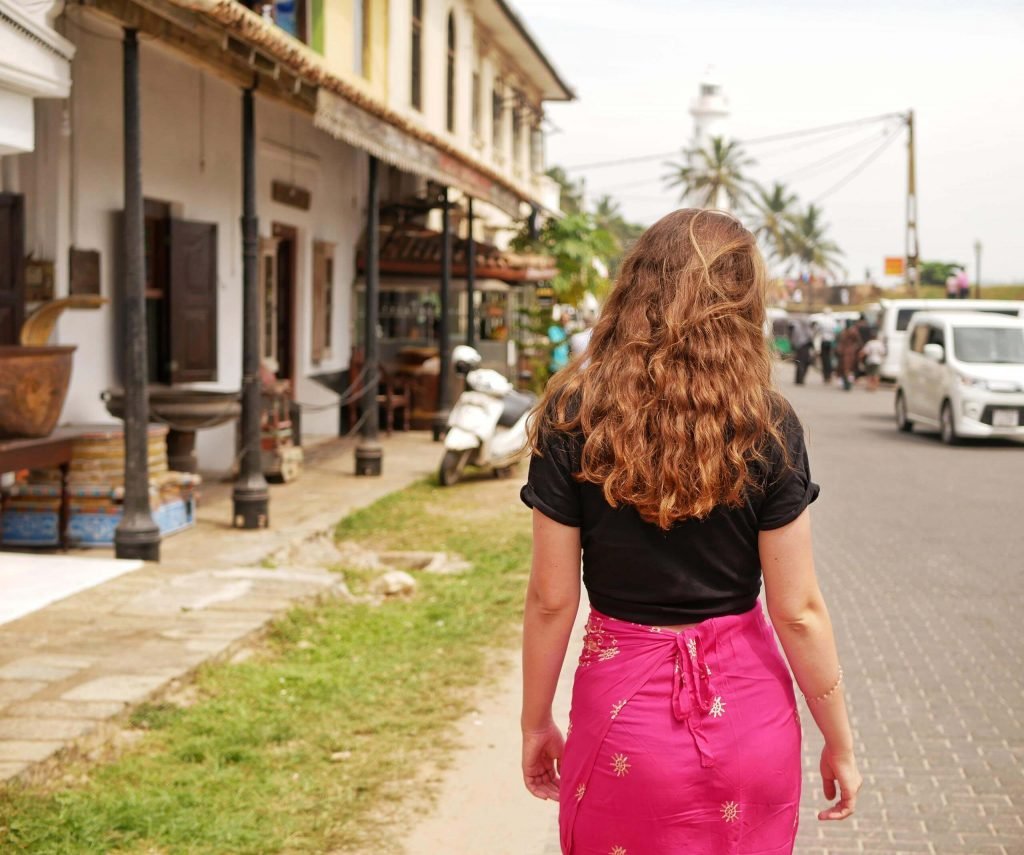 Britta Wiebe posing at Galle Fort Sri Lanka