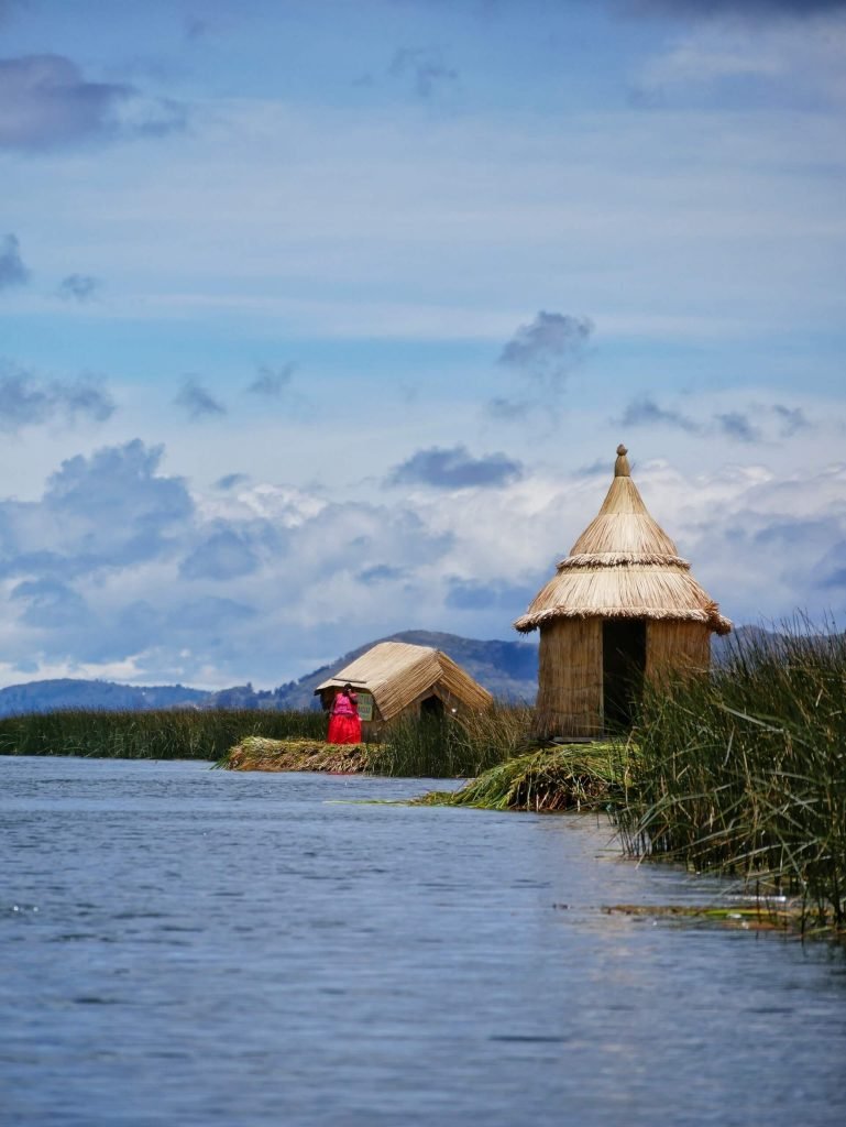 The entry of Uros island on Lake Titticaca