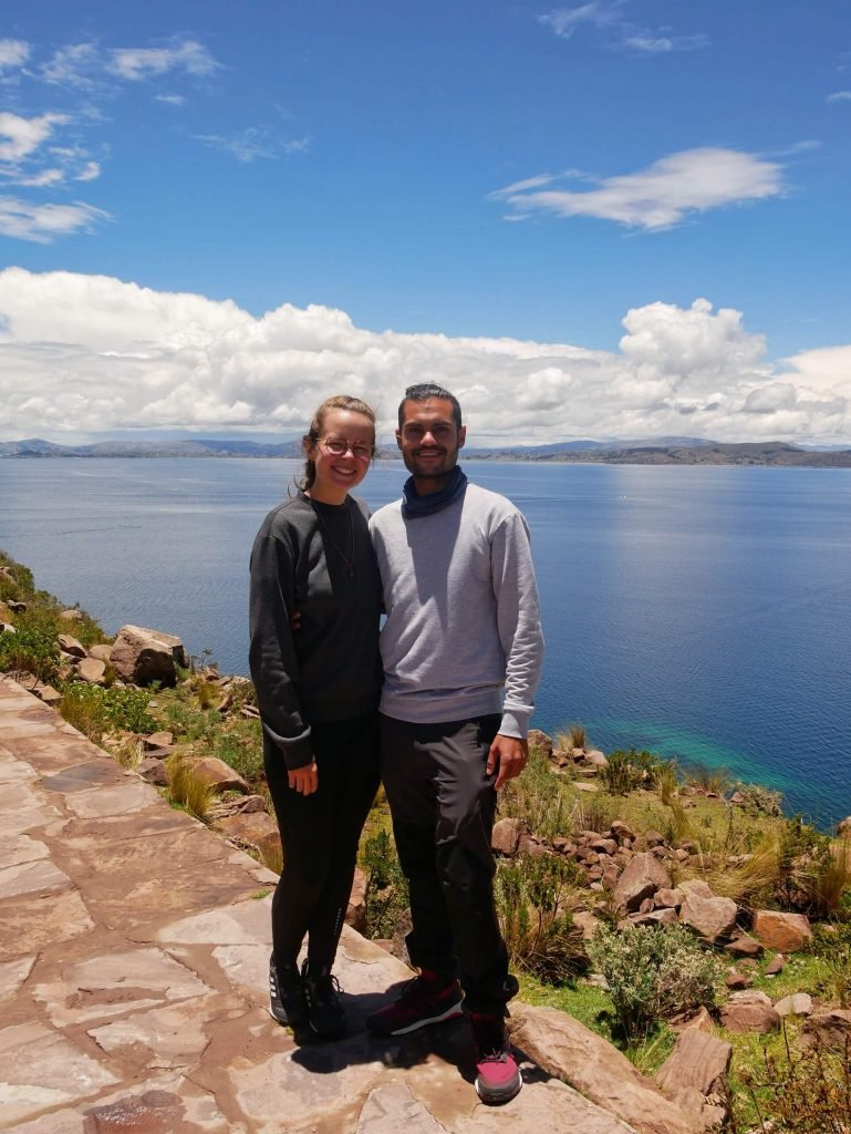 A couple standing on Taquile island