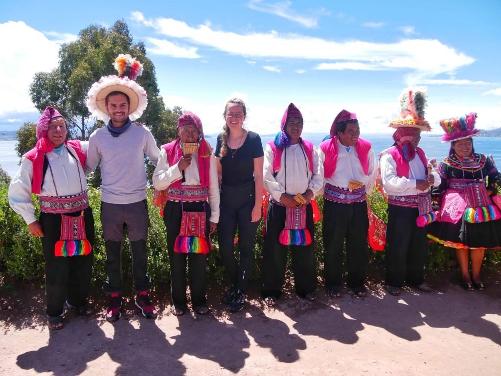 A group of Taquileños on Taquile island