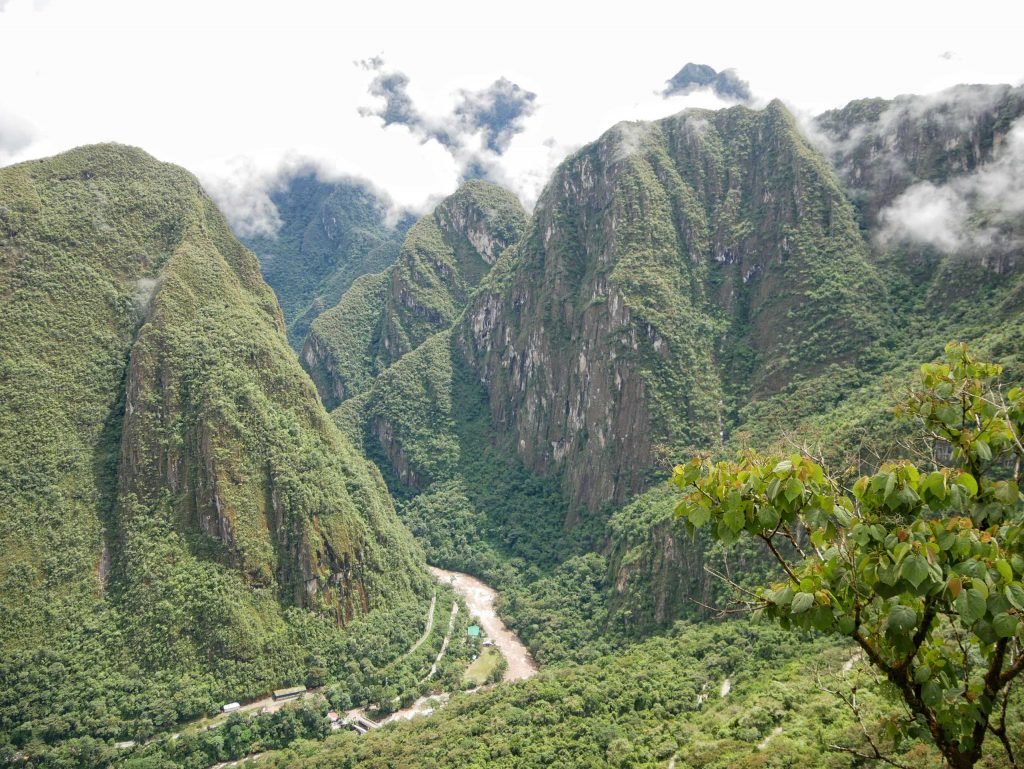 Mountains around Machu Picchu with river