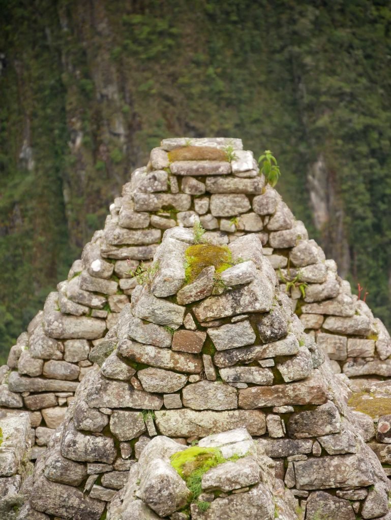 Old roofs at Machu Picchu