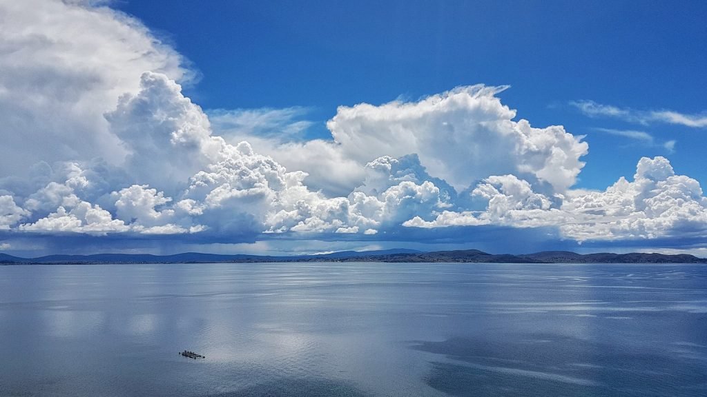 View from Taquile Island at Lake Titticaca, Peru