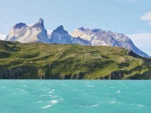 mountain range patagonia lake pehoe
