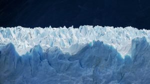 panoramic view of glacial ice