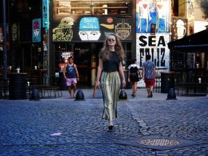 Britta Wiebe walking in Palermo