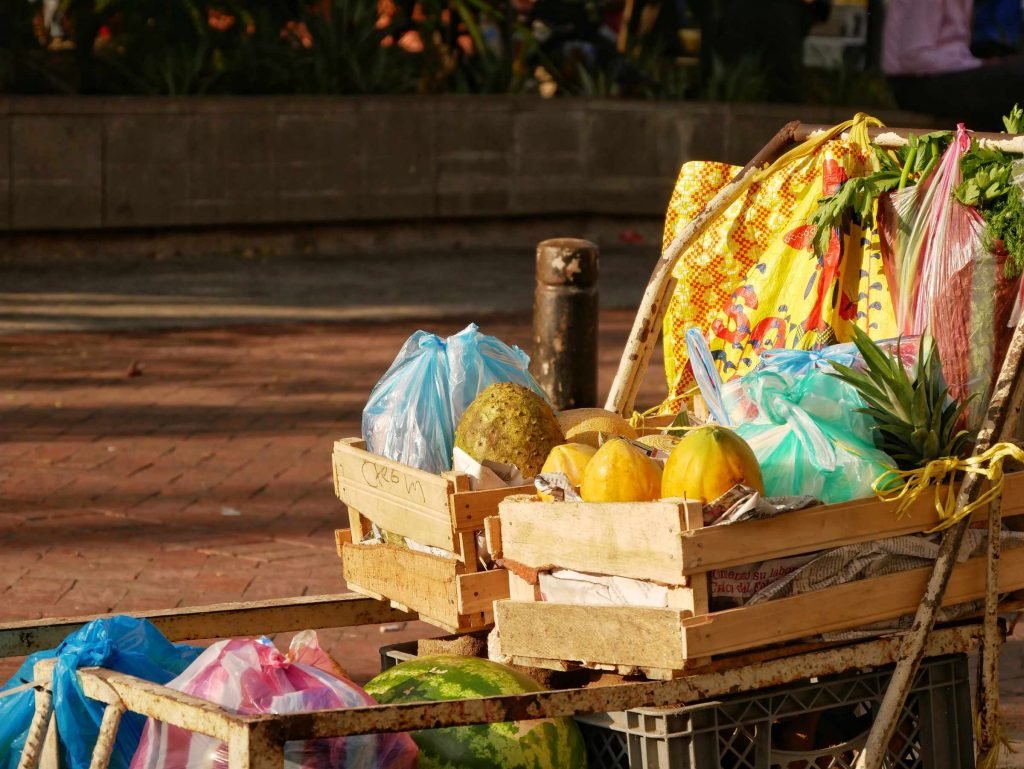 fruit stand in Cartagena Colombia
