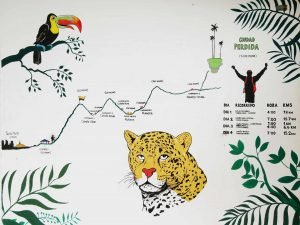 map to ciudad perdida lost city trek