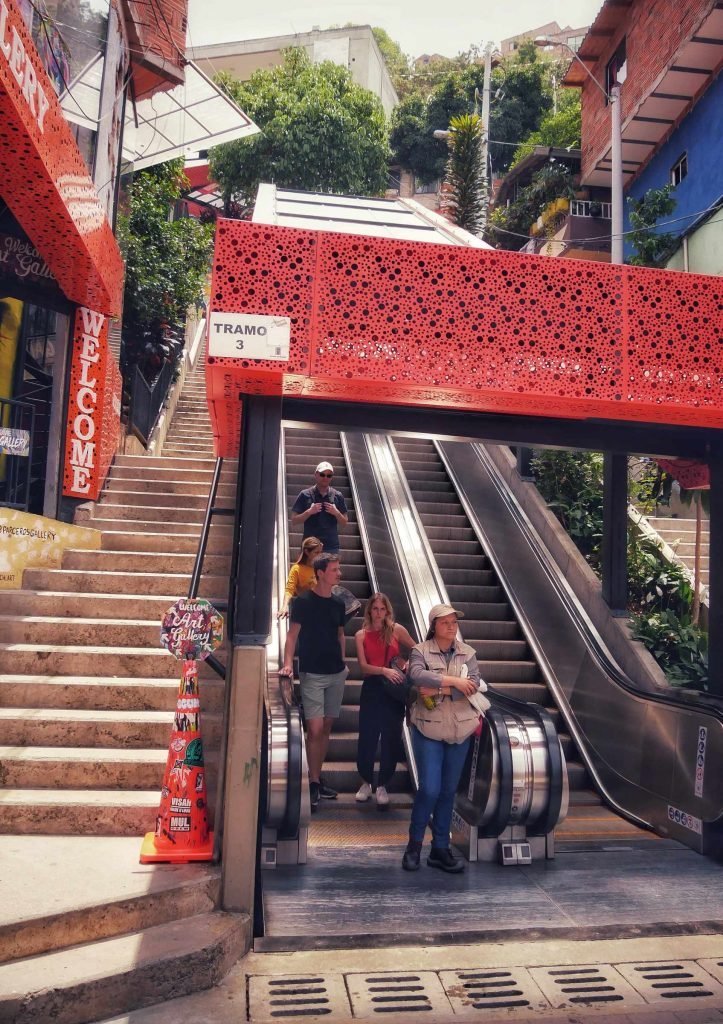 open air escalators in comuna 13